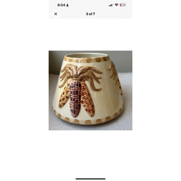 Yankee Candle Large Jar Topper Shade 3D Indian Corn Harvest /Fall /Thanksgiving - Picture 3 of 7